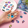 Craftdady 32Pcs 8 Style Rainbow Color 304 Stainless Steel Pendants STAS-CD0001-28-4