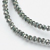 Electroplate Glass Beads Strands GLAA-F078-FR02-3