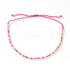 Glass Seed Bead Braided Bead Bracelets XN3042-11-1