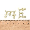 Rack Plating Brass Micro Pave Clear Cubic Zirconia Pendants KK-R157-12A-G-3