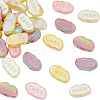 40Pcs 4 Colors UV Plating Luminous Acrylic Beads OACR-PA0001-42-1