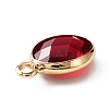 Faceted Glass Pendants LS-KK-WH0046-59G-01-2