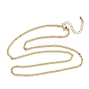 2.5MM Brass Boston Link Chain Necklaces NJEW-P339-05G-4
