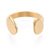 Ion Plating(IP) 304 Stainless Steel Cuff Open Rings for Women RJEW-N052-18G-2