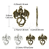 30Pcs 2 Colors Tibetan Style Alloy Pendants TIBEP-FS0001-17-4