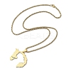 201 Stainless Steel Pendant Necklaces for Women NJEW-U021-07G-4