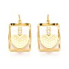 925 Sterling Silver Micro Pave Clear Cubic Zirconia Pendants STER-T008-53G-1