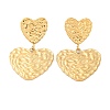 Ion Plating(IP) 304 Stainless Steel Stud Dangle Earrings EJEW-G395-24G-2