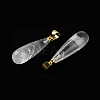 Natural Quartz Crystal Teardrop Pendants G-Q005-03G-09-3