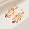 Geometric Brass Tassel Stud Earrings GB2596-5-1