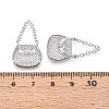 Brass Micro Pave Cubic Zirconia Pendants KK-T070-52P-3