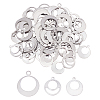 60Pcs 3 Style 201 Stainless Steel Pendants STAS-UN0029-28-1