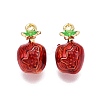 Alloy Enamel Pendants ENAM-N056-404B-1