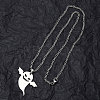 Non-Tarnish 201 Stainless Steel Pendant Necklaces for Man NJEW-Q336-02E-P-4