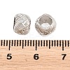 Barrel Brass Micro Pave Cubic Zirconia European Beads KK-B186-22P-3