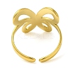 Butterfly 304 Stainless Steel Open Cuff Rings for Women LS-RJEW-Z043-01I-3