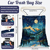 2Pcs 2 Colors Printed Polyester Hanging Car Trash Bags ABAG-DR0001-16D-2