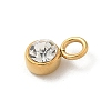 Ion Plating(IP) 304 Stainless Steel with Rhinestone Charms STAS-G351-13G-3