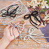 6Pcs 3 Colors Bowknot Glass Beads Shoes Charms HJEW-GO00082-4