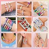 DIY Flat Round/Disc Handmade Polymer Clay Beaded Bracelets Jewelry Making Kits DIY-YW0012-94-5