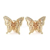 Rack Plating Brass Clear Cubic Zirconia Pendants KK-B078-03G14-1