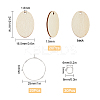 DIY Oval Wine Glass Charm Tags Making Kit DIY-SC0018-60-2