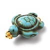Dyed Synthetic Turquoise Pendants PALLOY-JF00557-3