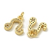 Rack Plating Brass Micro Pave Cubic Zirconia Pendants KK-K386-02D-G-2