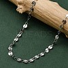 Anti-Tarnish 304 Stainless Steel Flat Sequin Chain Necklaces for Women NJEW-K255-28P-2