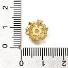 Rack Plating Brass Micro Pave Clear Cubic Zirconia Bead Caps KK-H508-25A-G-3