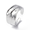 Non-Tarnish 304 Stainless Steel Open Cuff Ring for Women RJEW-C046-09P-1