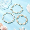 3Pcs 3 Styles Synthetic Turquoise Beads Stretch Bracelets BJEW-JB11574-1