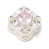 Brass Micro Pave Cubic Zirconia Beads KK-K297-33S-3