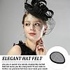 3Pcs 3 Colors Linen Teardrop Fascinator Hat Base for Millinery AJEW-CA0002-77-5