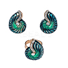Fashionable high-end Alloy Enamel Conch Stud Earrings & Rings VO6722-3
