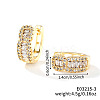 Circle Brass Micro Pave Cubic Zirconia Hoop Earrings for Women PS5646-3-1
