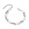 Ocean Series Alloy Conch Link Bracelets BJEW-JB11840-04-2