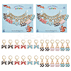 Alloy Enamel Handbag & Bowknot Pendant Locking Stitch Markers HJEW-AB00086-1