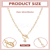 1Pc 304 Stainless Steel Chain & Brass Micro Pave Cubic Zirconia Letter Pendant Necklaces NJEW-LP0001-36Q-G-2