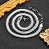 Non-Tarnish 304 Stainless Steel Herringbone Chains Necklaces X-NJEW-G340-03P-1