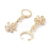 Rack Plating Golden Brass Dangle Leverback Earrings EJEW-A030-01K-G-2