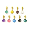 Golden Tone Alloy Enamel European Dangle Charms PALLOY-JF03235-1