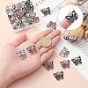 30Pcs 3 Colors Alloy Enamel Pendants ENAM-CJ0004-23-4