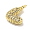 Rack Plating Brass Micro Pave Cubic Zirconia Pendants KK-P272-11G-2
