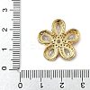 Brass Pave Cubic Zirconia 5-Petal Flower Multi-Strand Links KK-I276-30G-02-3