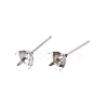 Non-Tarnish 316 Surgical Stainless Steel Stud Earring Setting X-STAS-S117-023B-1