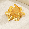 Iron Hollow Flower Cuff Rings NM9371-4