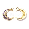 Brass Micro Pave Cubic Zirconia Pendant ZIRC-P089-17G-4