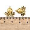 304 Stainless Steel Rhinestone Charms STAS-H242-05G-02-3