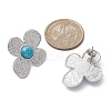 Natural Mixed Gemstone Flower Stud Earrings EJEW-JE05319-02-3